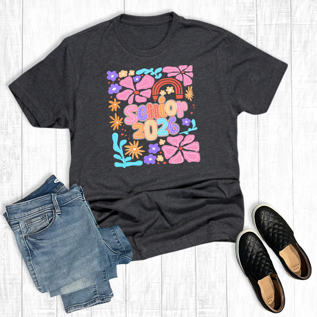Retro Boho Floral Senior 2026