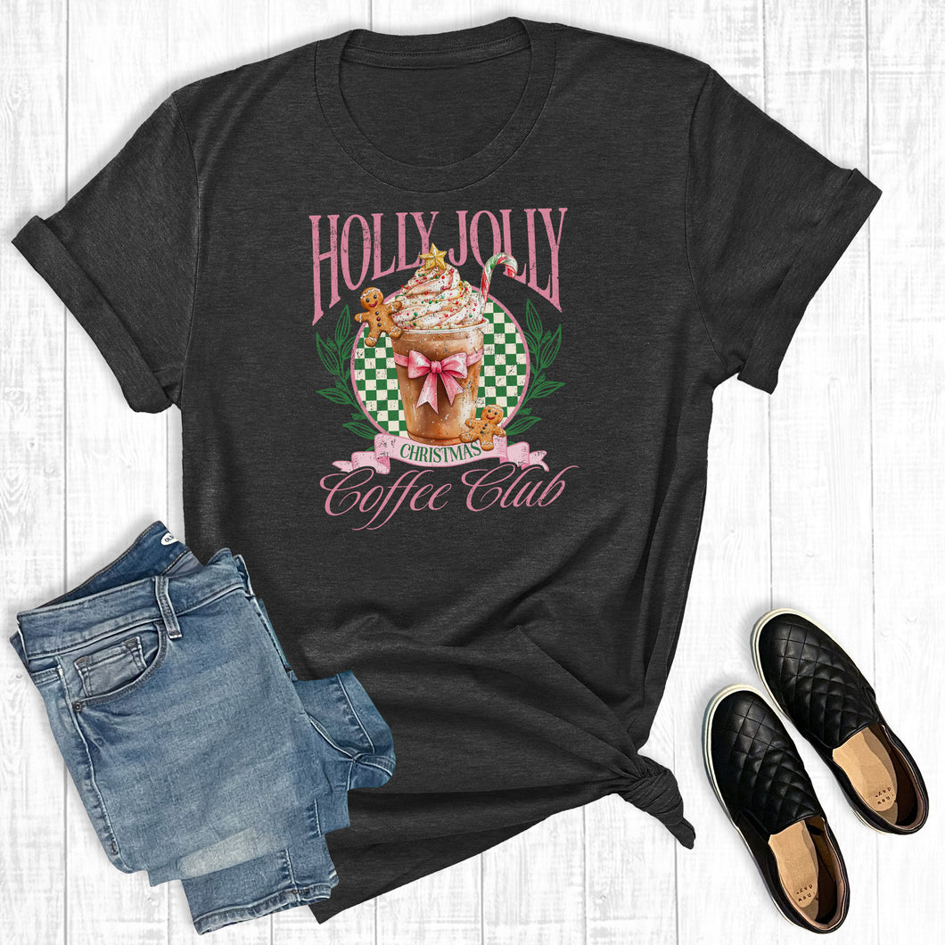 Retro Christmas Holly Jolly Coffee Club