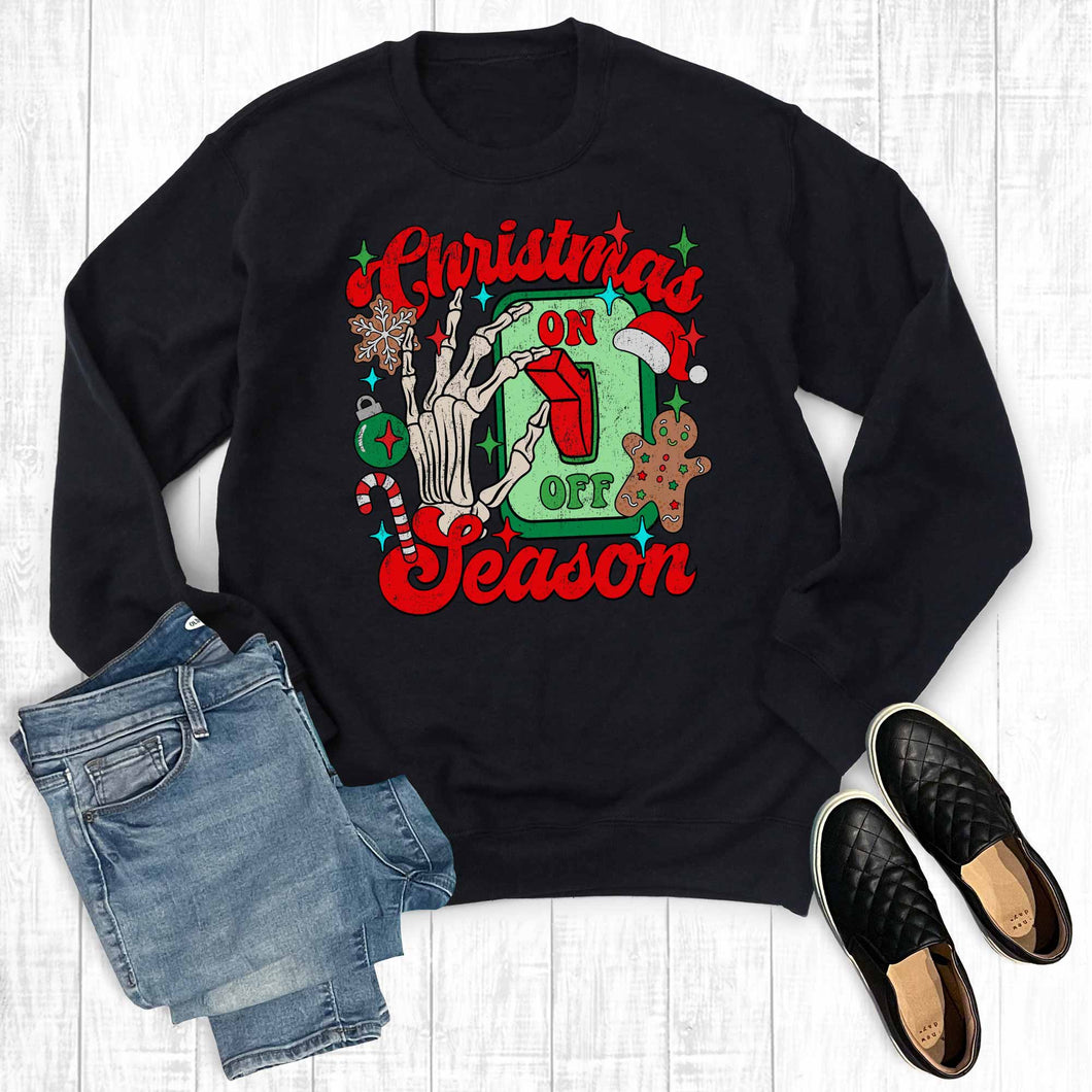 Retro Christmas Season On Sweatshirt