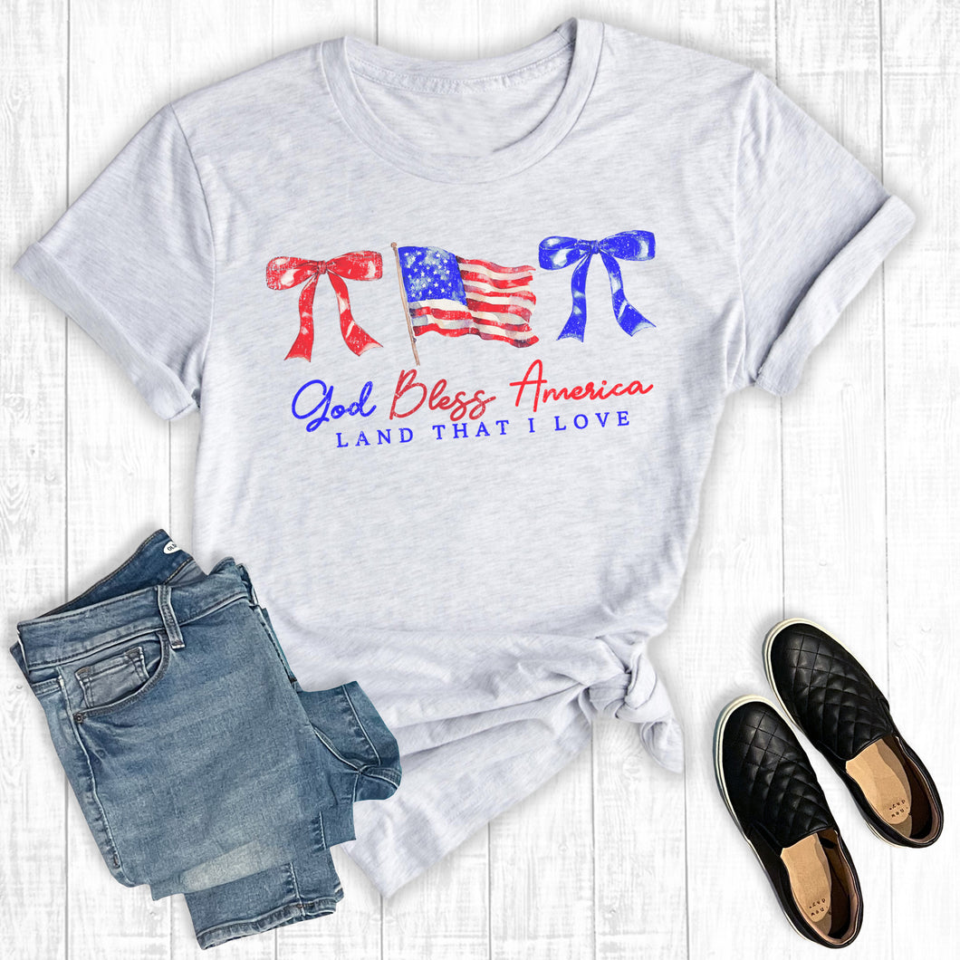 Retro Coquette 4th of July God Bless the Land