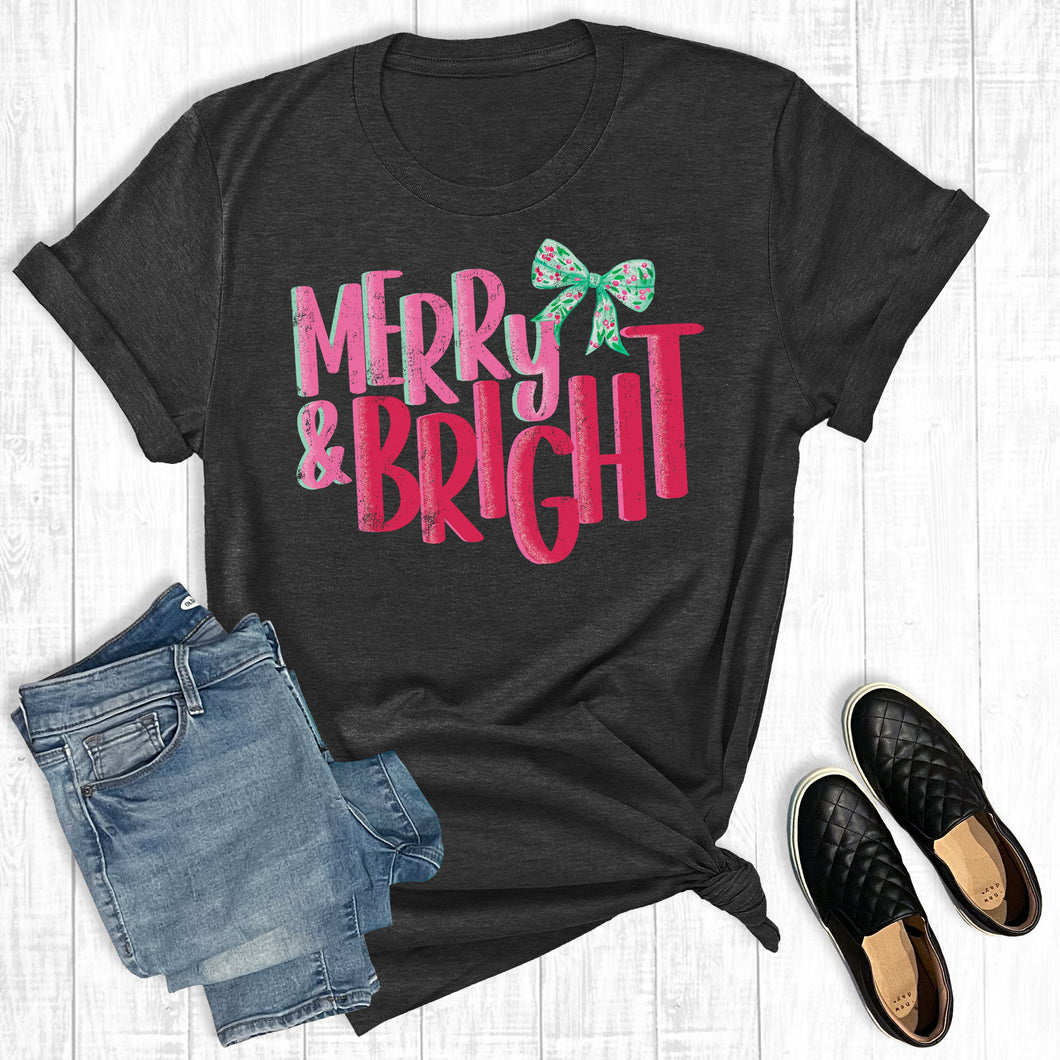 Retro Coquette Merry and Bright Christmas
