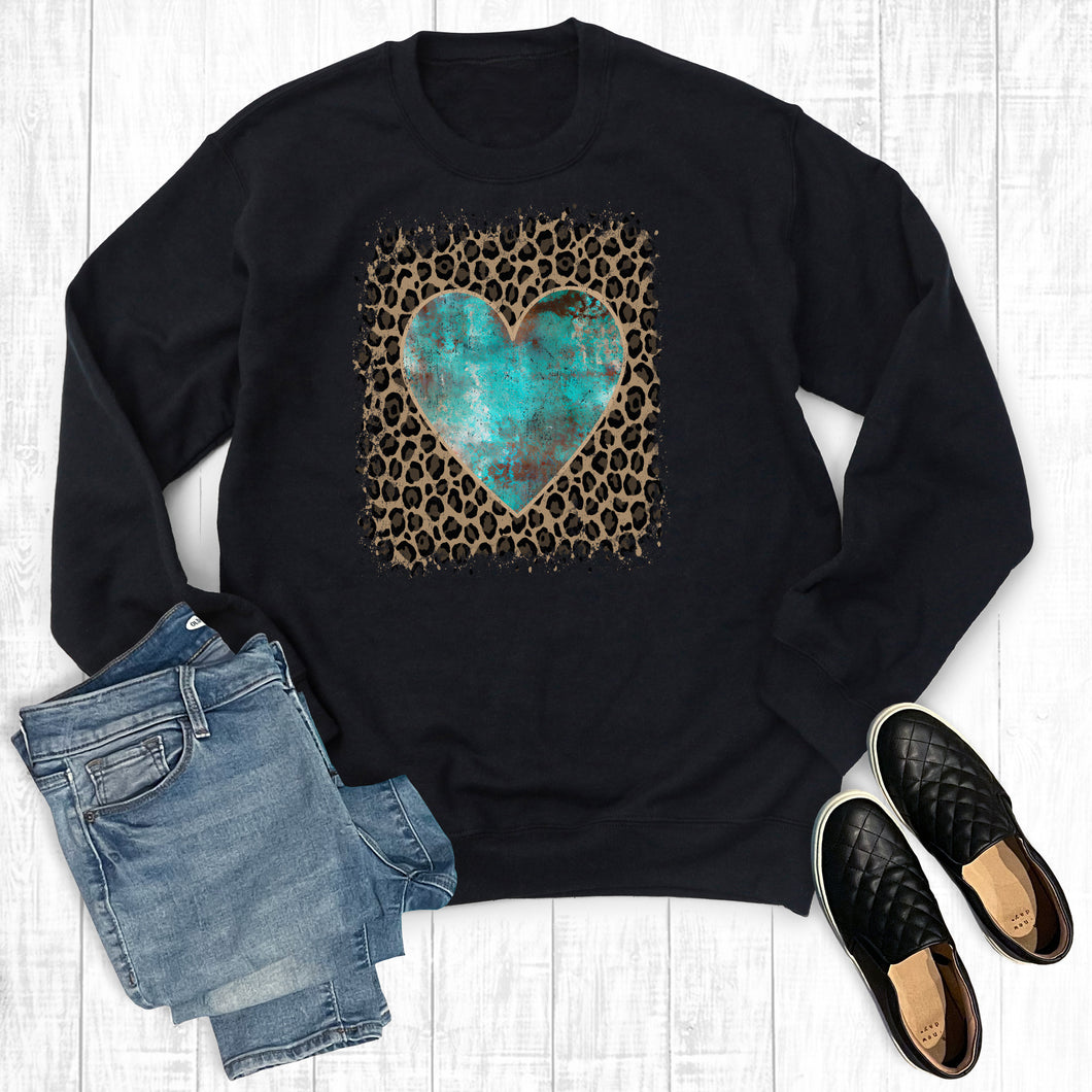 Retro Cowgirl Valentines Heart Sweatshirt