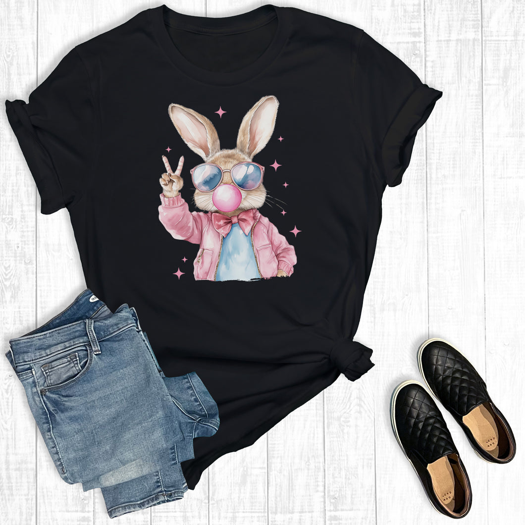 Retro Easter Bunny Bubble Graphic Tee