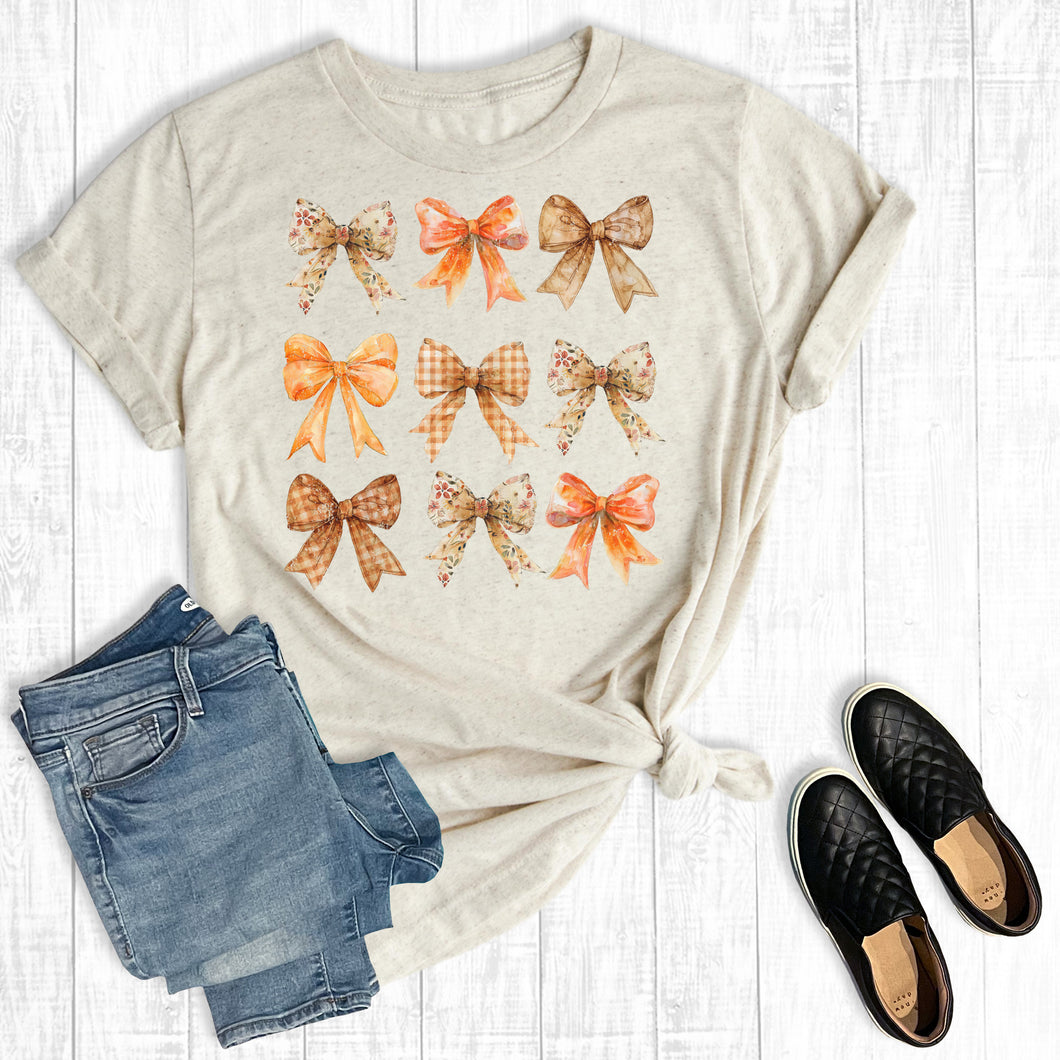 Retro Fall Coquette Pumpkin Bows
