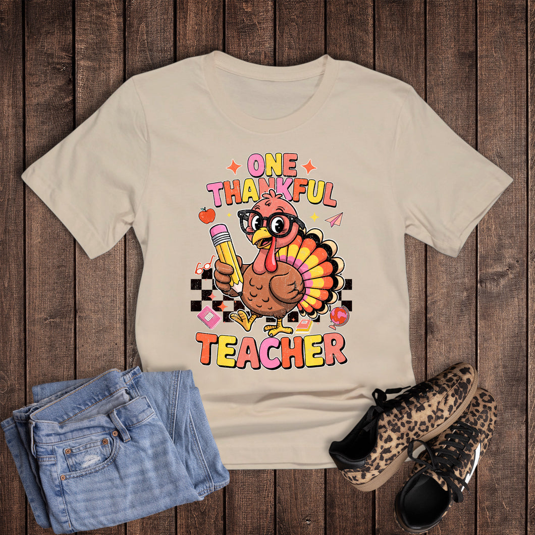 Retro Fall One Thankful Teacher
