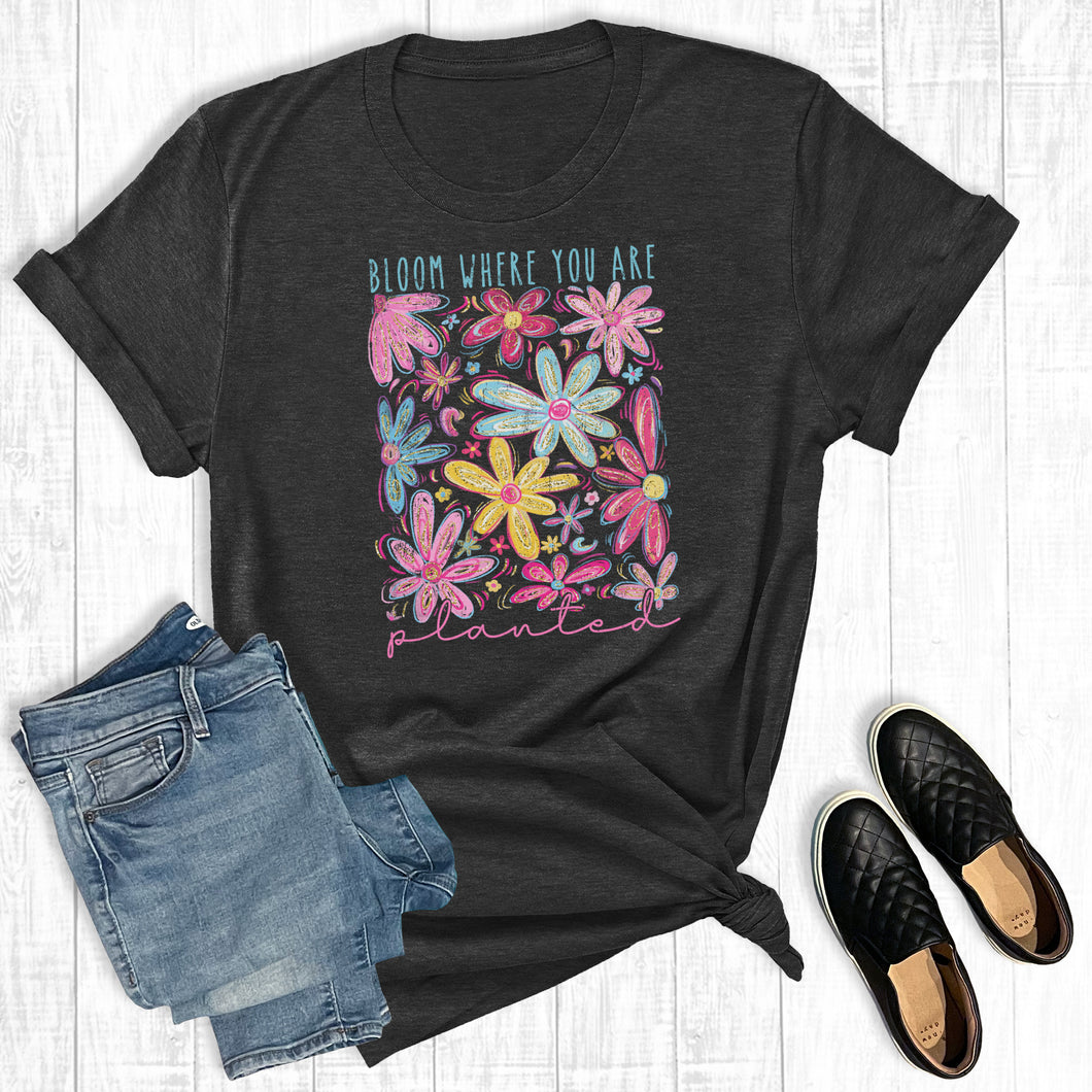 Retro Floral Bloom Where Your Planted