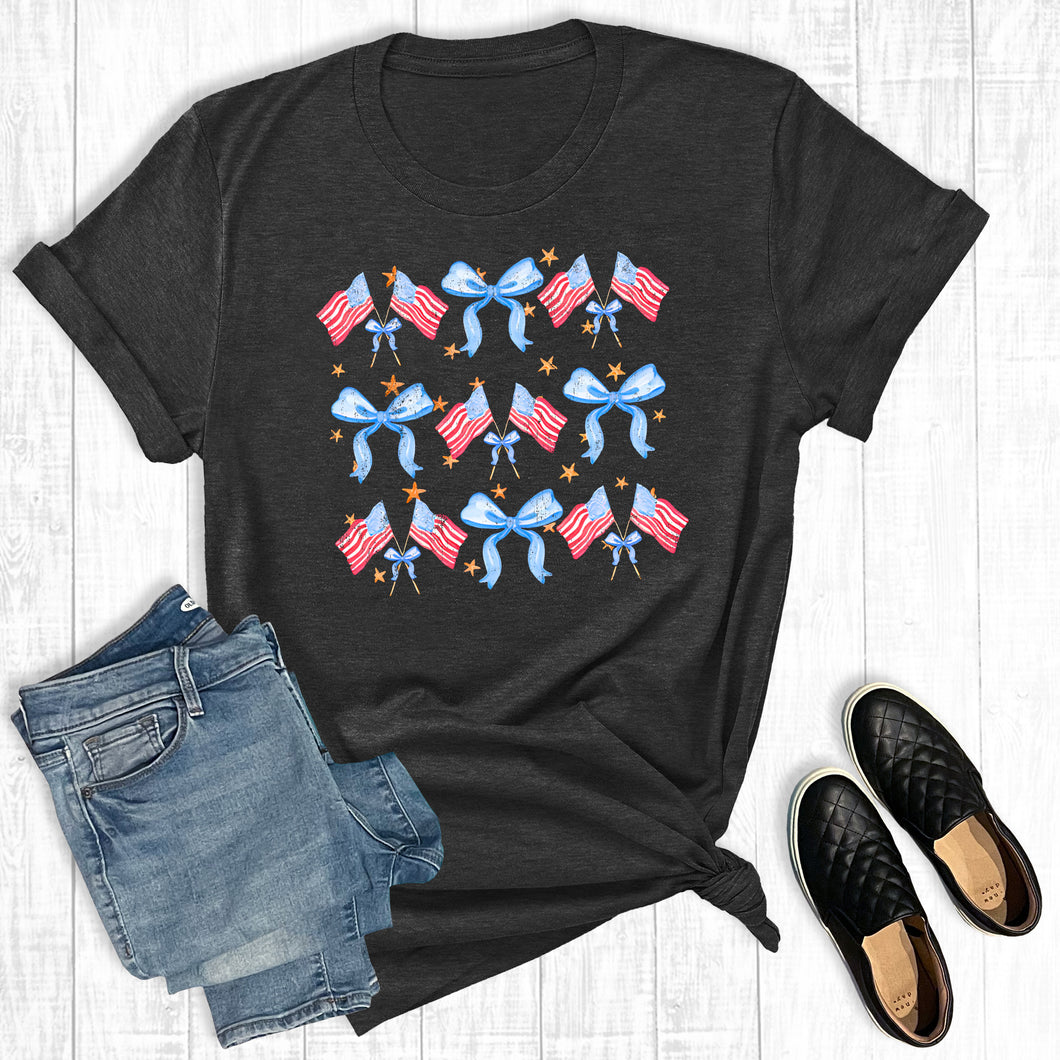 Retro Fourth Of July Coquette American Flags