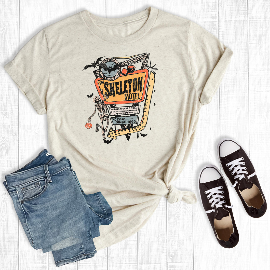 Retro Halloween The Skeleton Motel