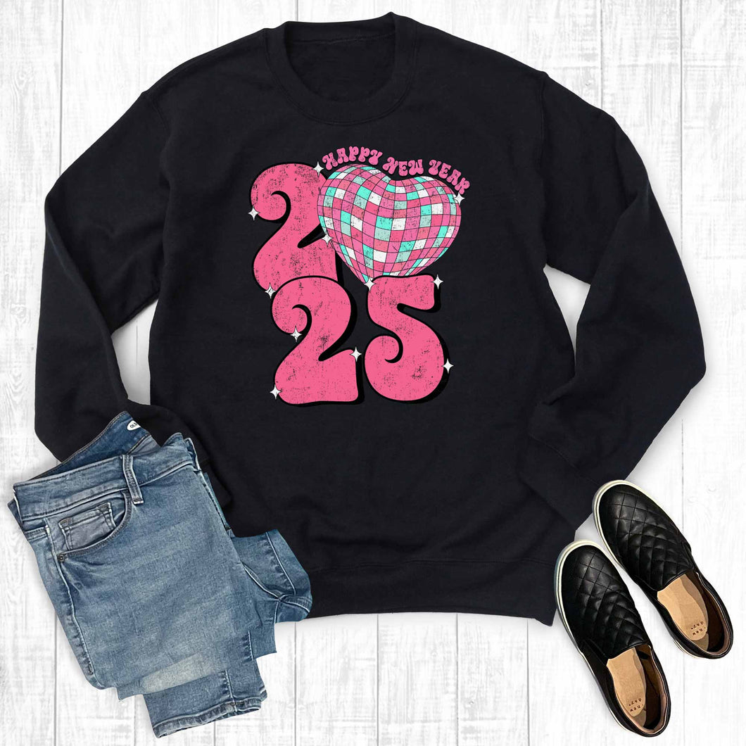 Retro Happy New Year 2025 Sweatshirt