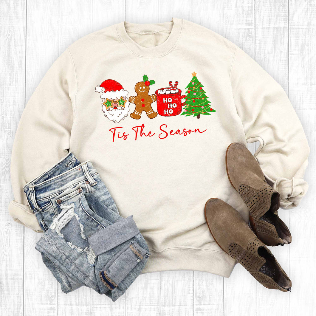 Retro Hot Gingerbread Man Tis the Season Sweatshirt