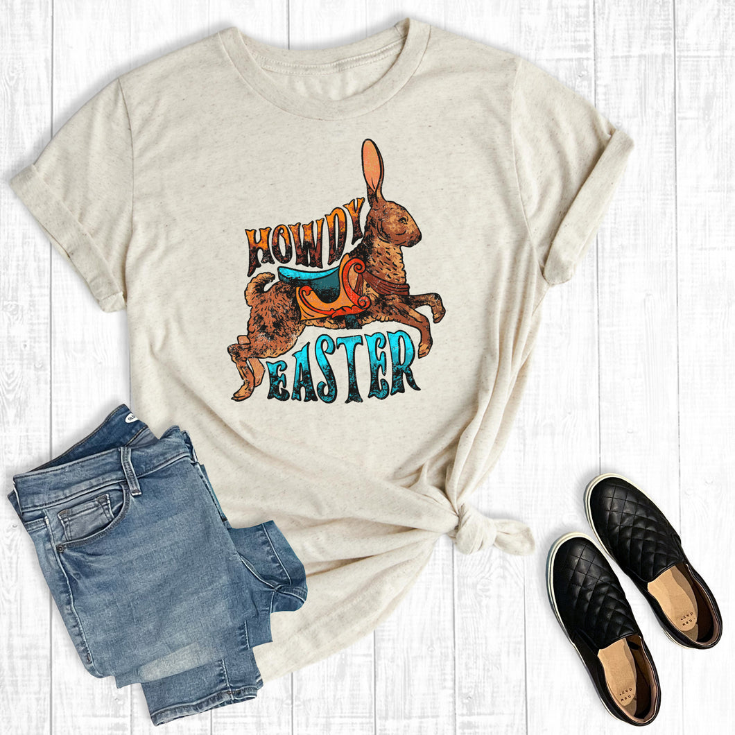 Retro Howdy Easter Bunny