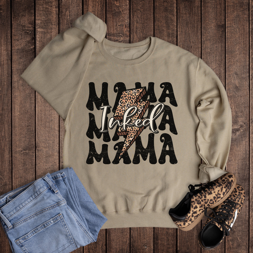 Retro Lightning Bolt Inked Mama Sweatshirt