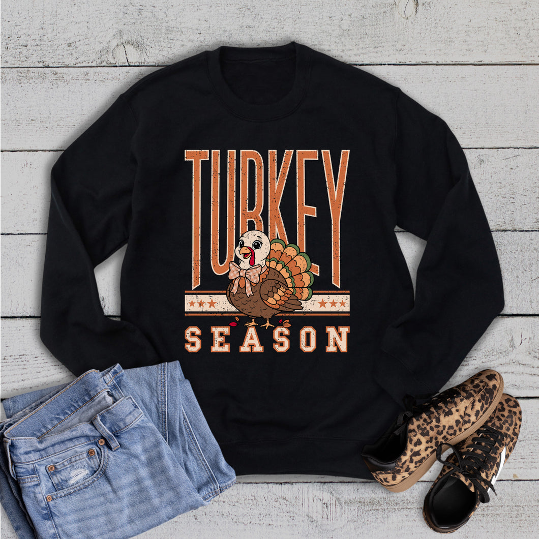 Retro Thanksgiving Turkey Season Sweatshirt