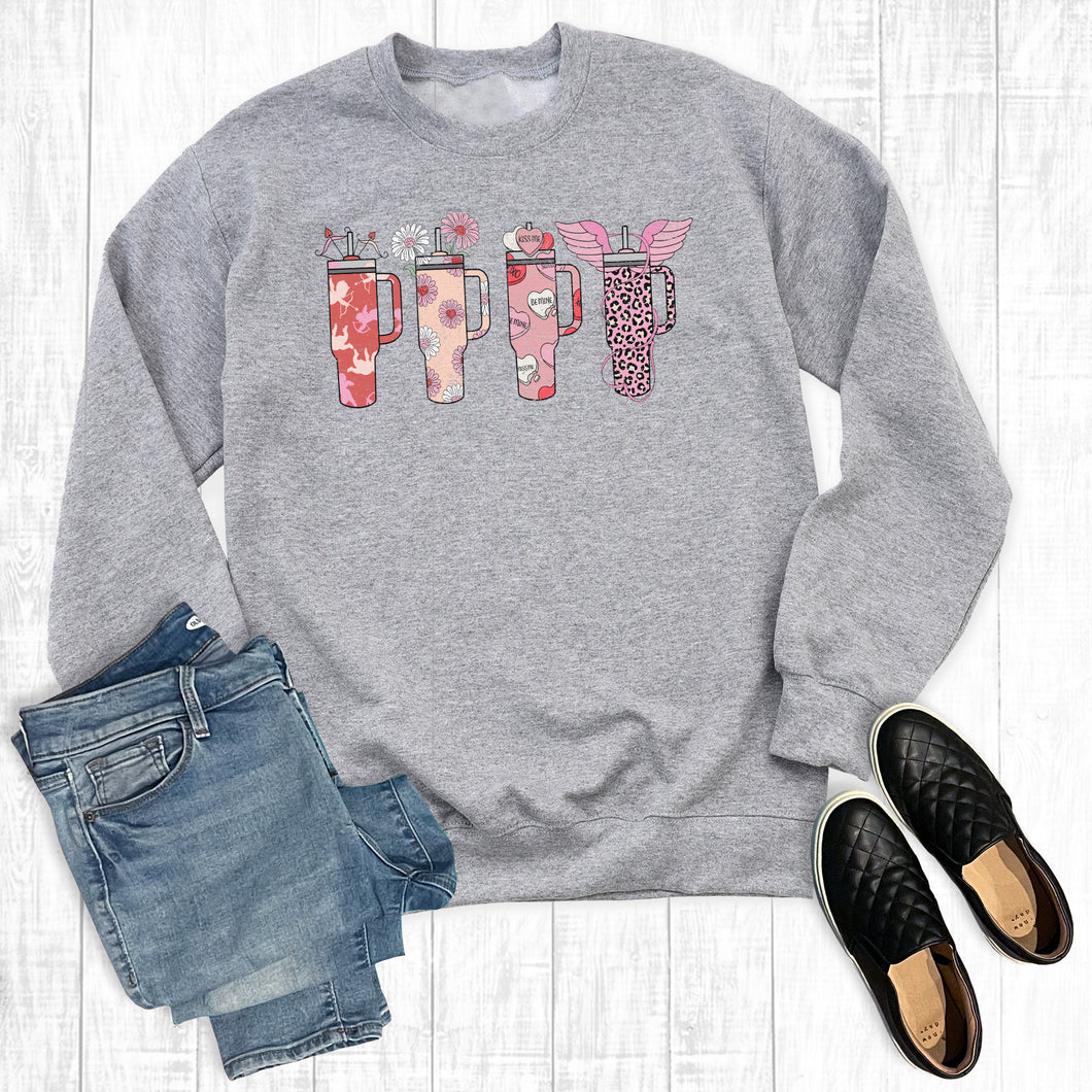 Retro Valentine's Day Tumblers Sweatshirt