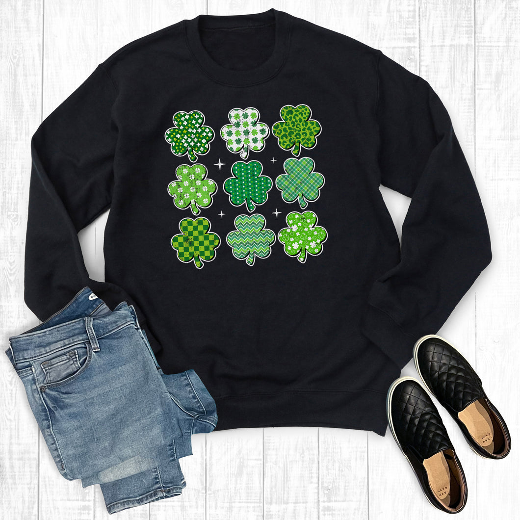 St. Patrick's Day Shamrocks Sweatshirt