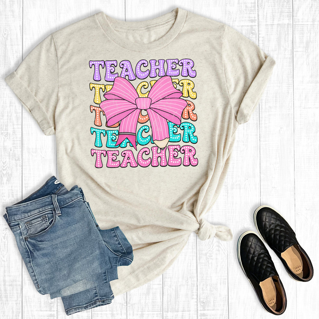 Teachers Coquette Bow Back To School