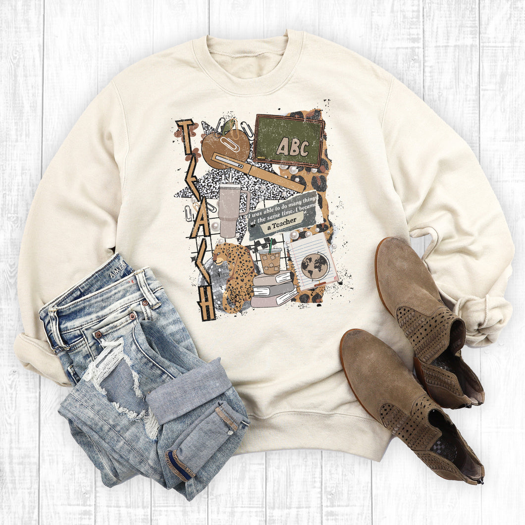 Teacher Life Collage Sweatshirt