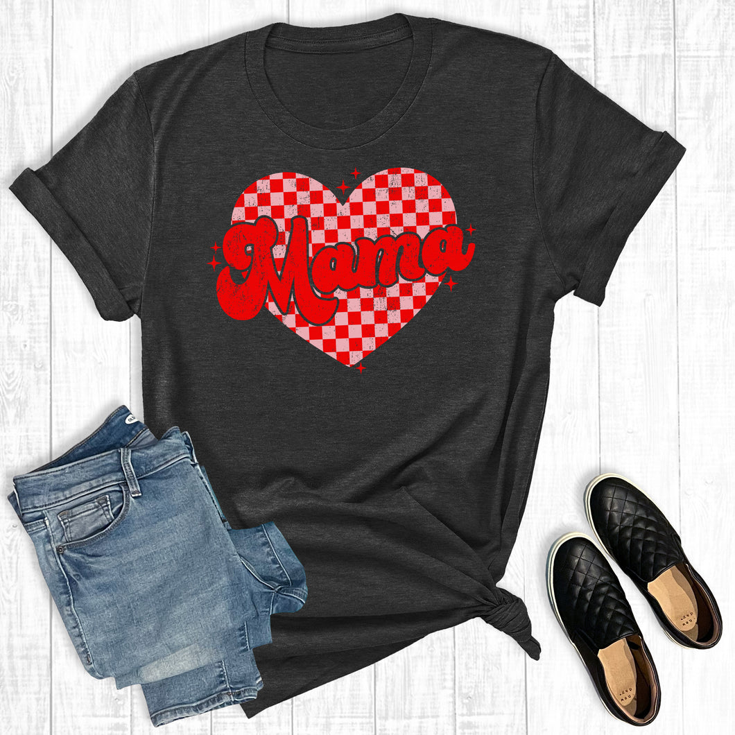 Valentine's Day Checkered Mama Heart