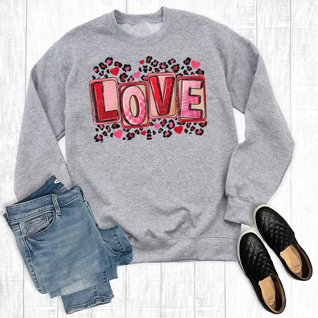 Valentine's Day Leopard Love Sweatshirt