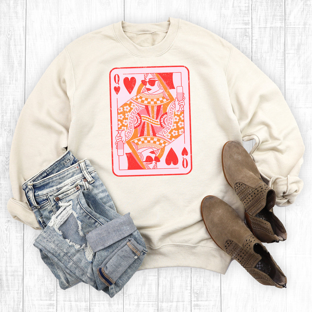 Valentine's Day Queen Of Hearts Sweatshirt