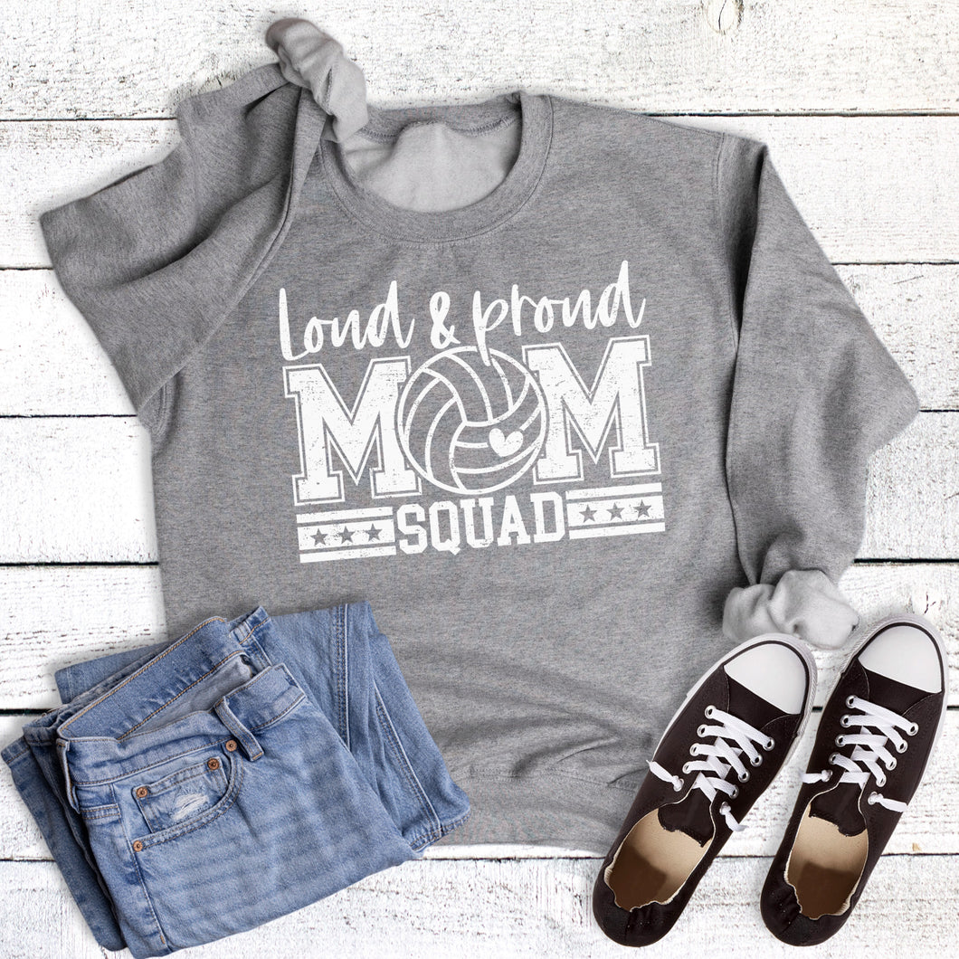 Volleyball Mom Loud and Proud Graphic Sweatshirt