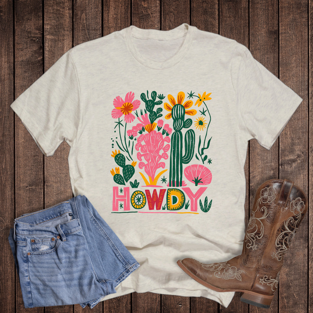 Western Boho Cactus Howdy