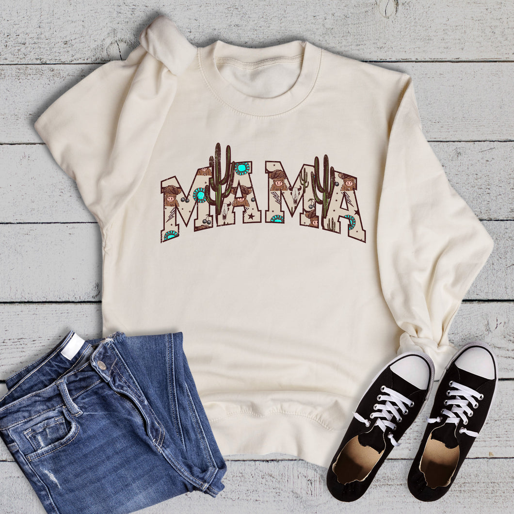 Western Cactus Mama Sweatshirt