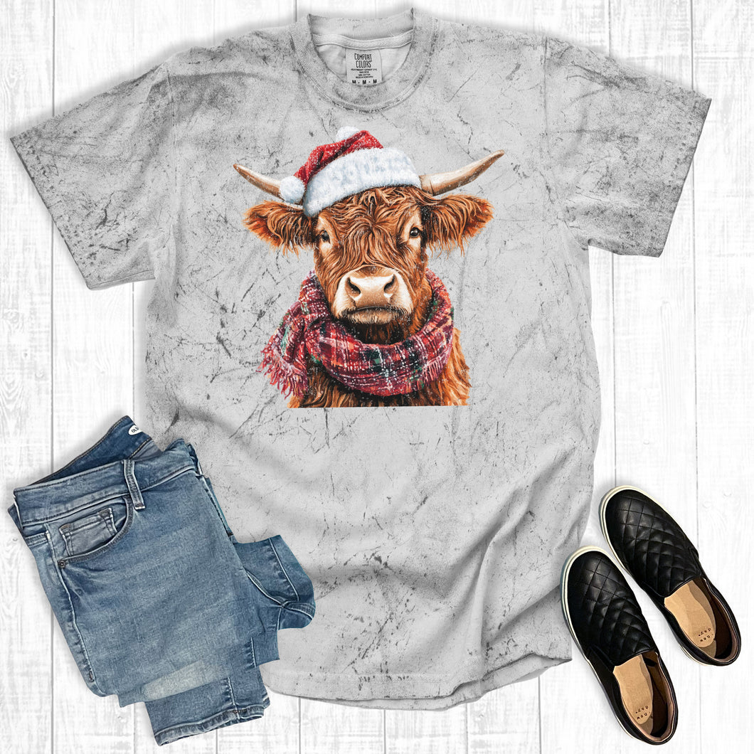 Western Christmas Highland Cow Comfort Colors