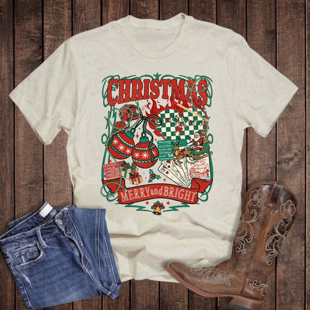 Western Christmas Merry and Bright Collage