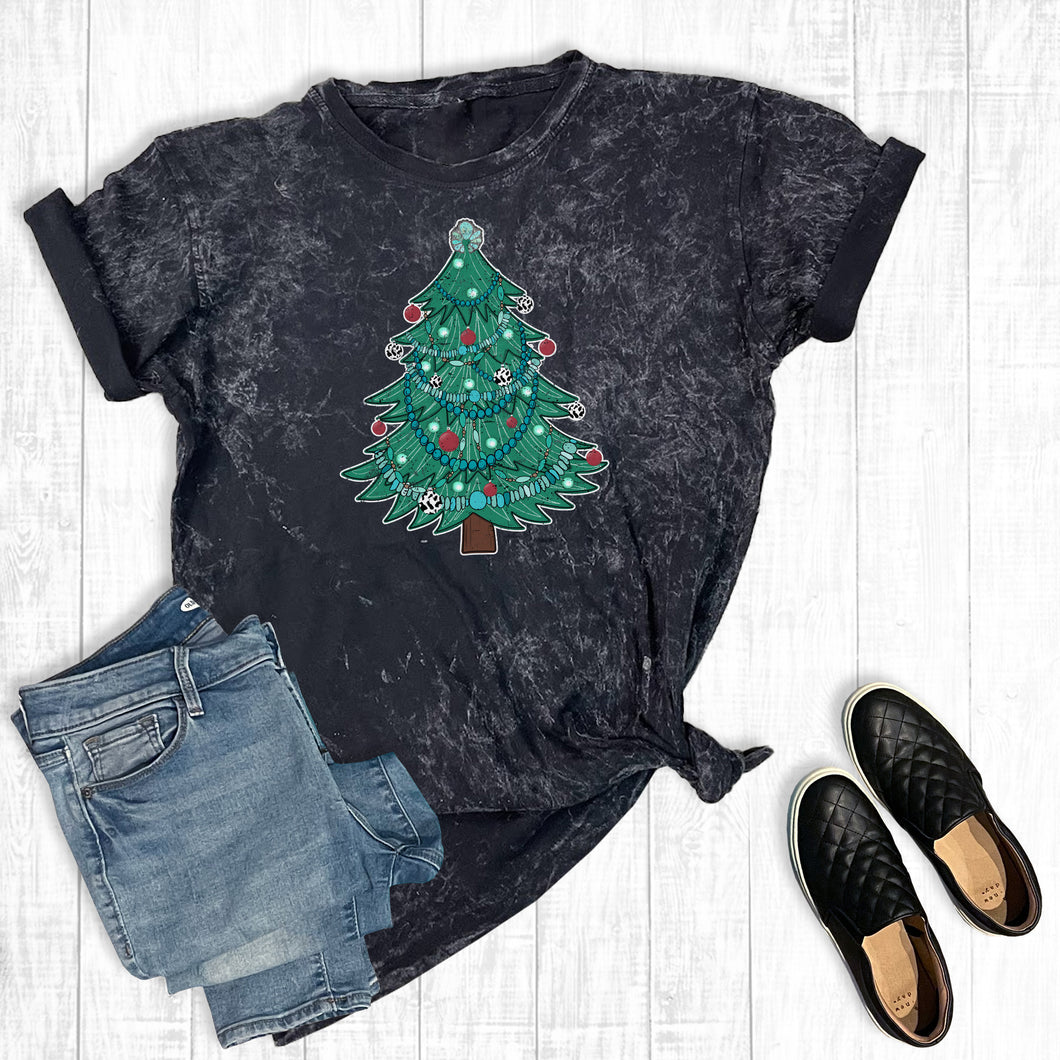 Western Christmas Turquoise Tree Mineral Wash