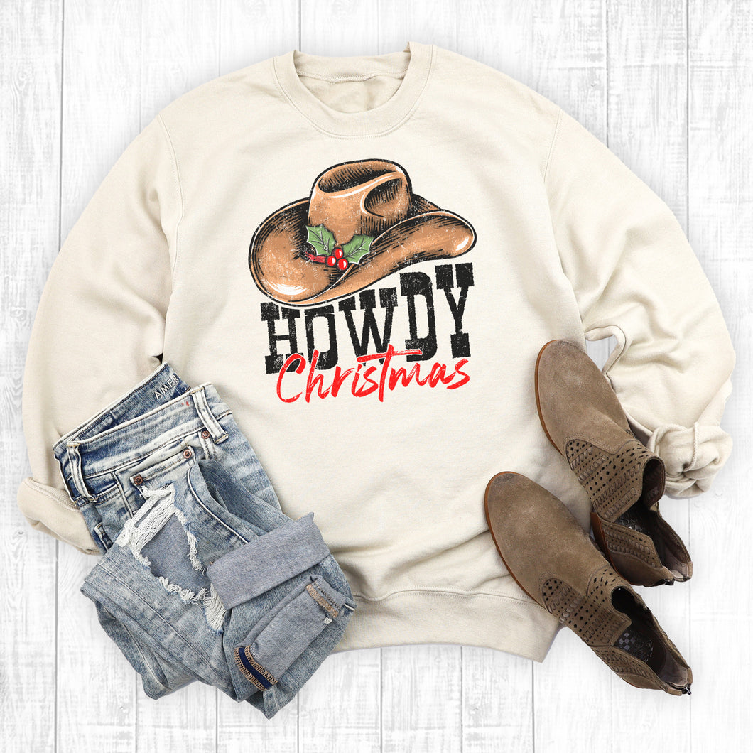 Western Cowboy Howdy Christmas Sweatshirt