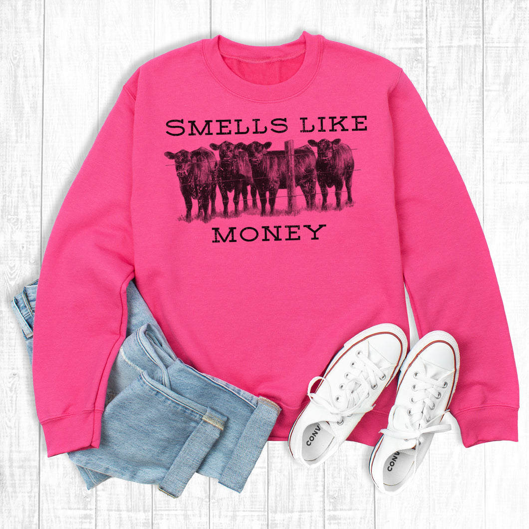 Western Cow Smells Like Money Sweatshirt