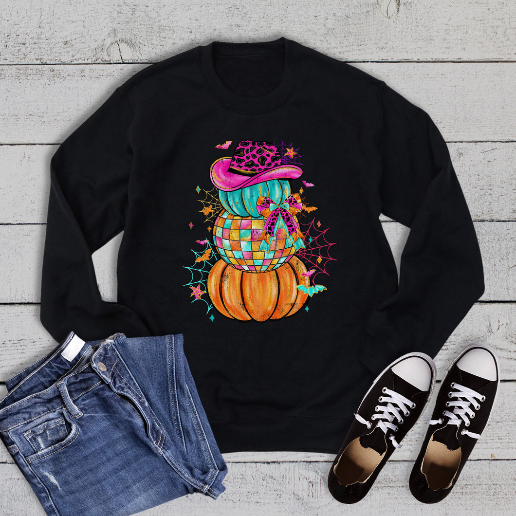 Western Disco Cowgirl Pumpkins Sweatshirt