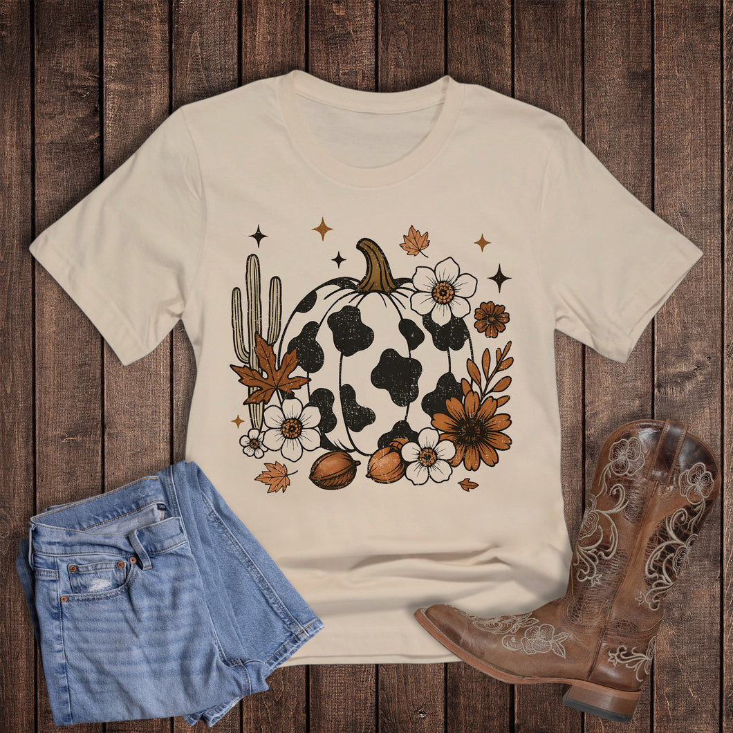 Western Fall Cactus and Pumpkin