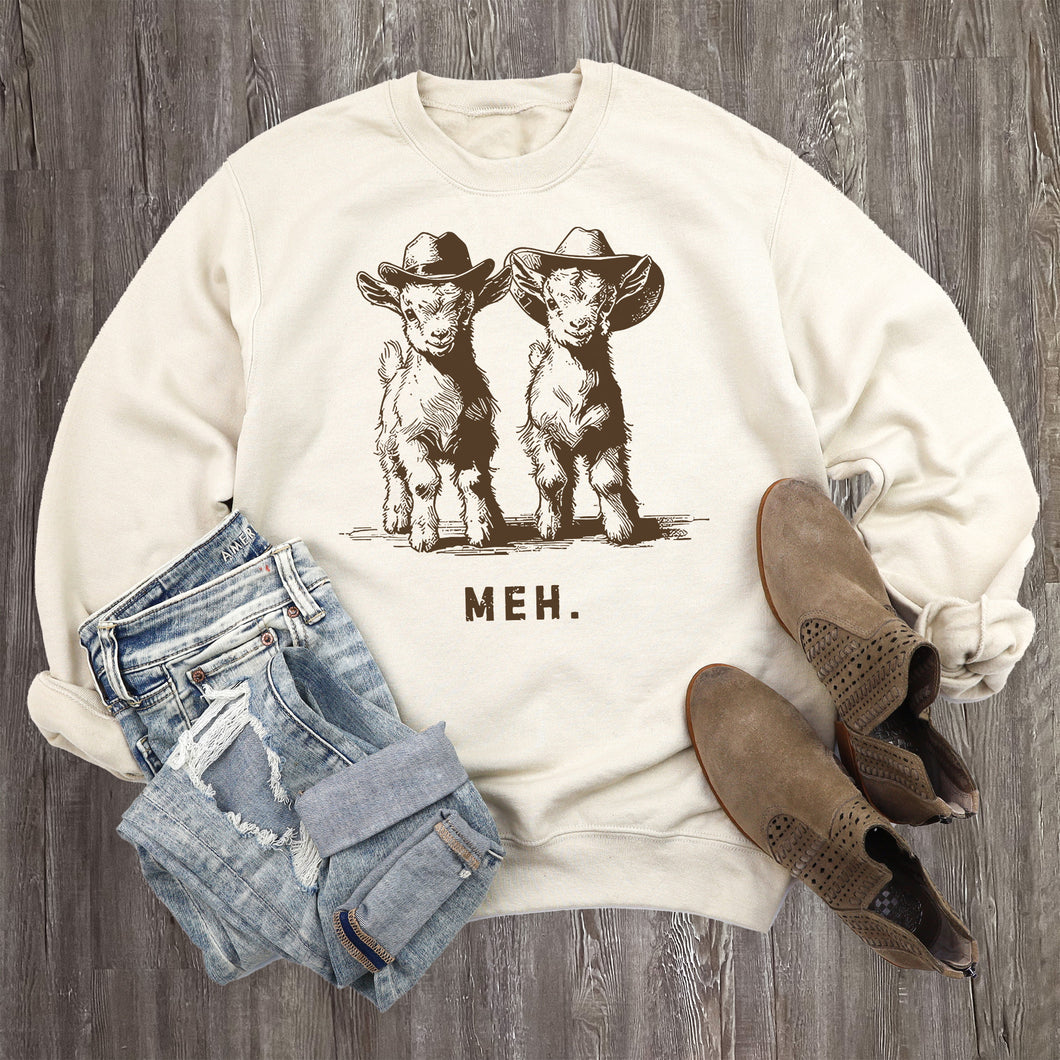 Western Goats Meh Graphic Sweatshirt