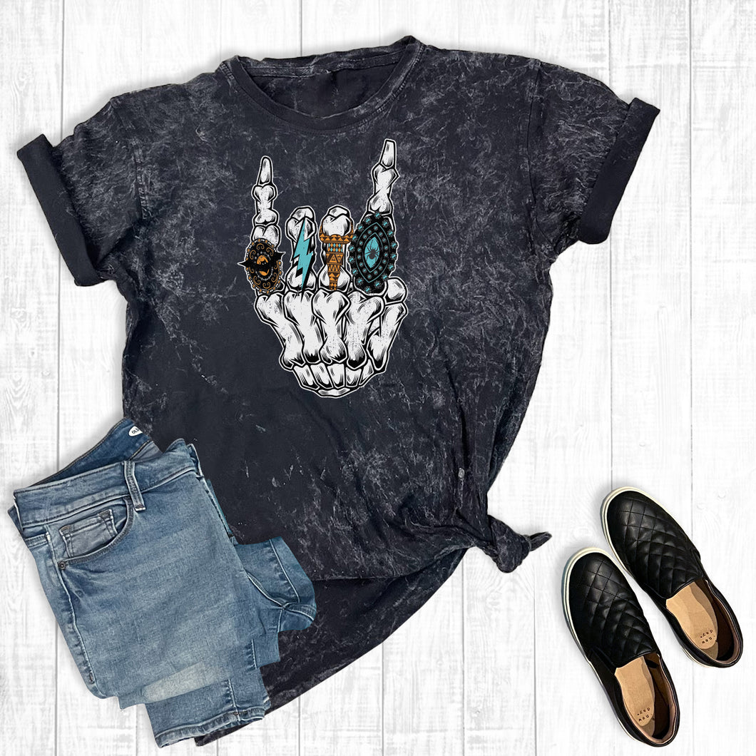 Western Halloween Turquoise Rock And Roll Mineral Wash