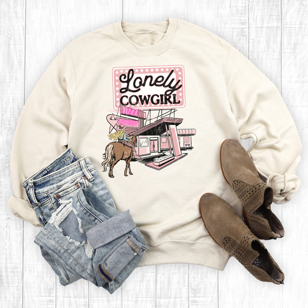 Western Lonely Cowgirl Sweatshirt