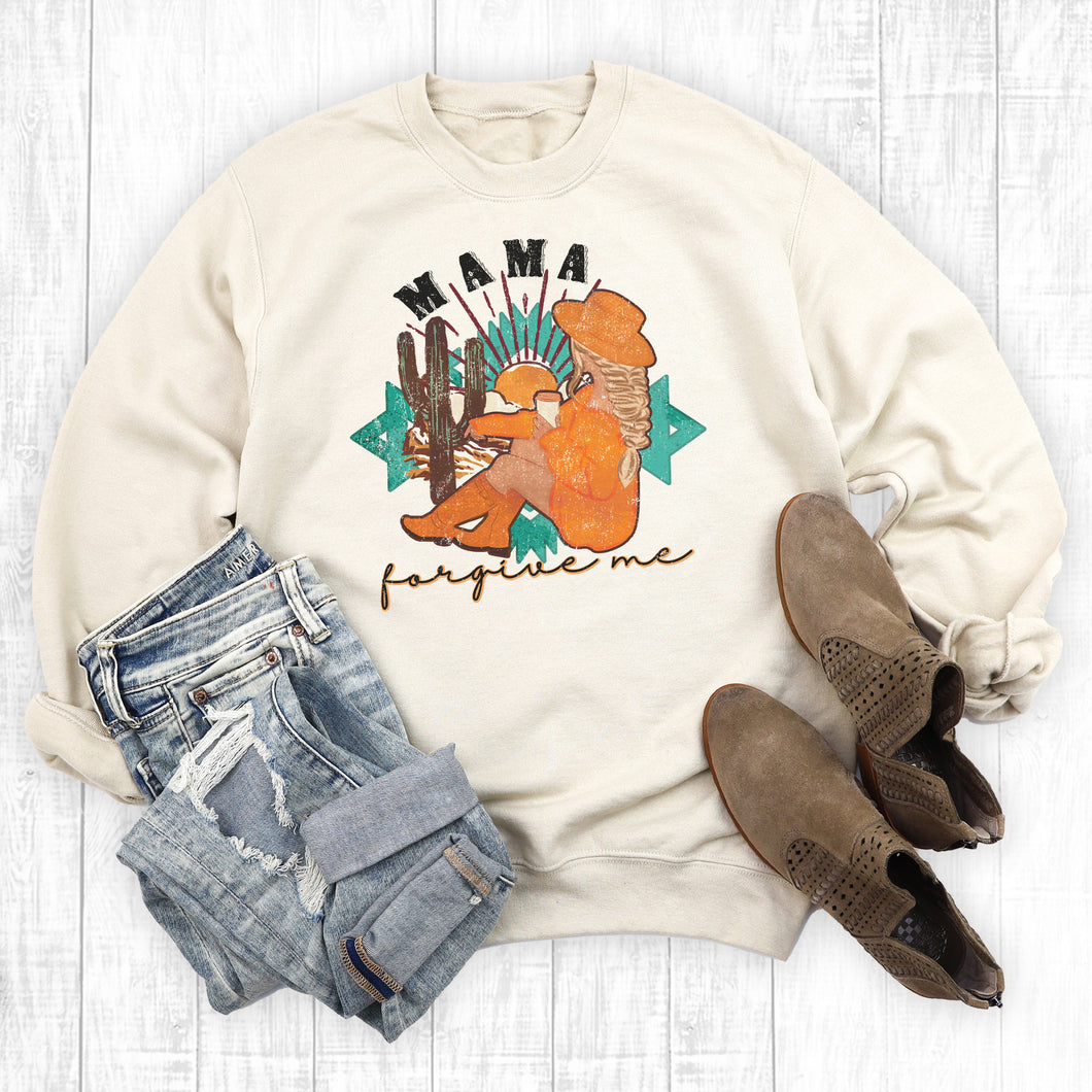 Western Boho Mama Forgive Me Sweatshirt