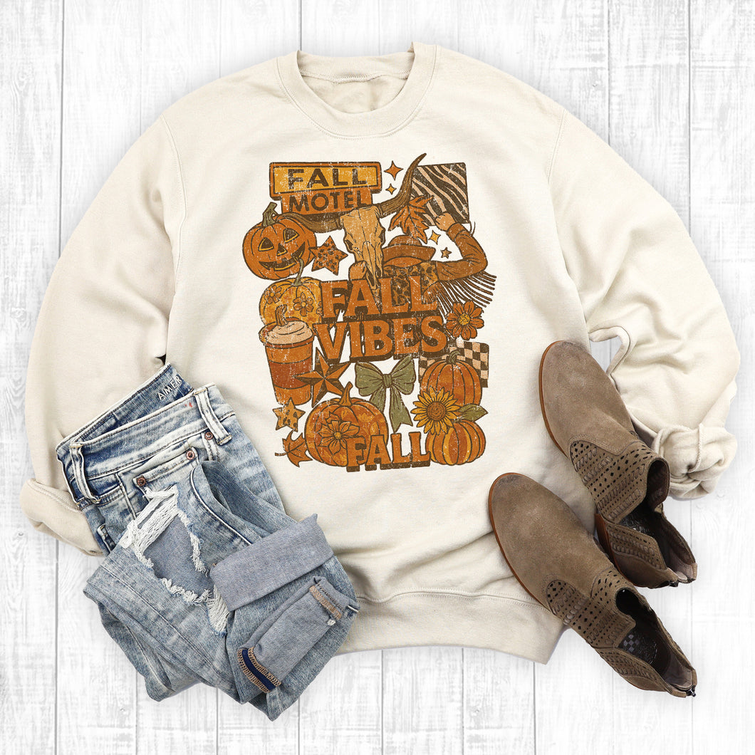 Western Retro Fall Vibes Graphic Sweatshirt