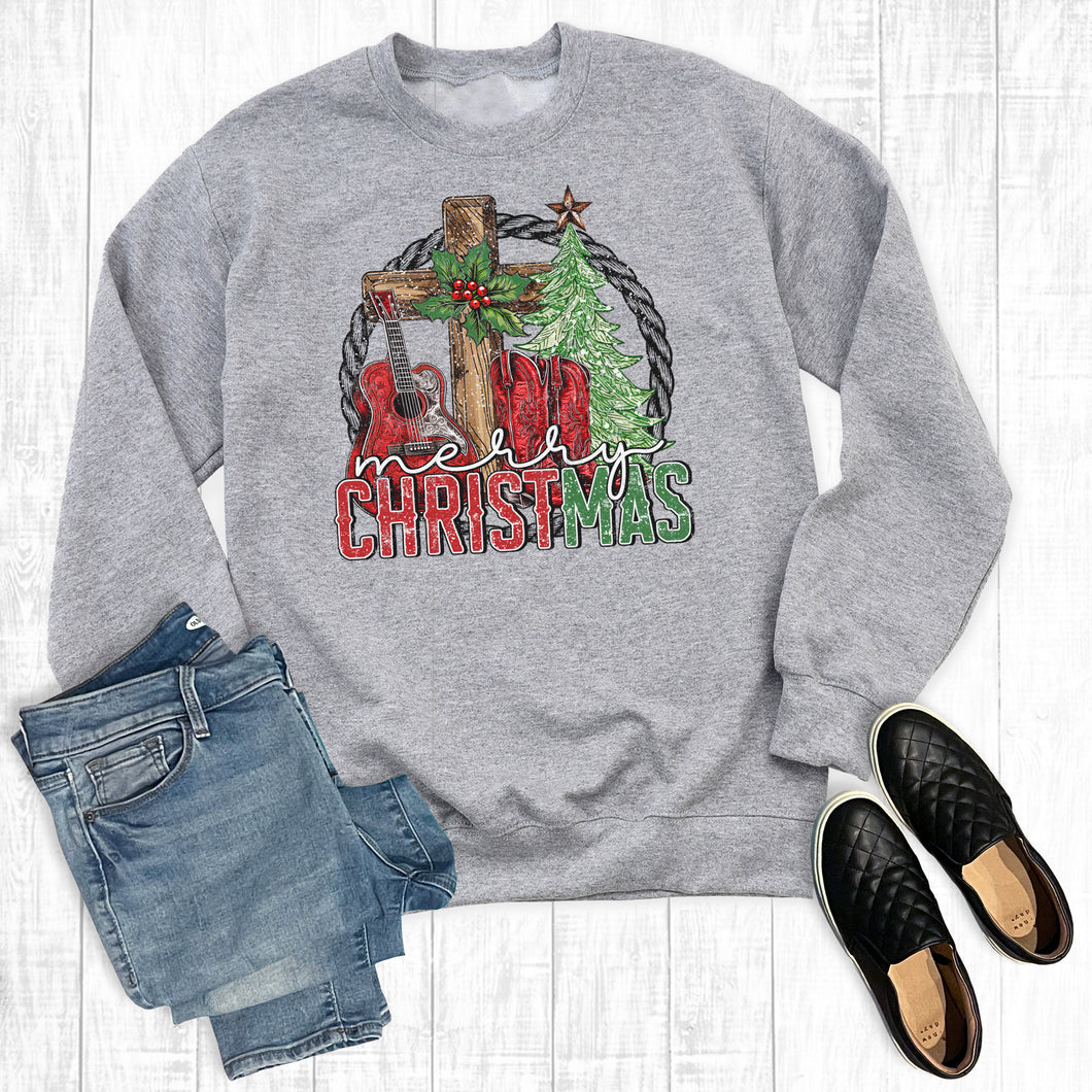 Western Rodeo Merry Christmas Sweatshirt