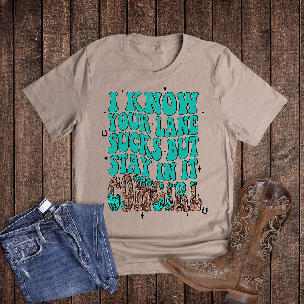 Western Stay in Your Lane Cowgirl