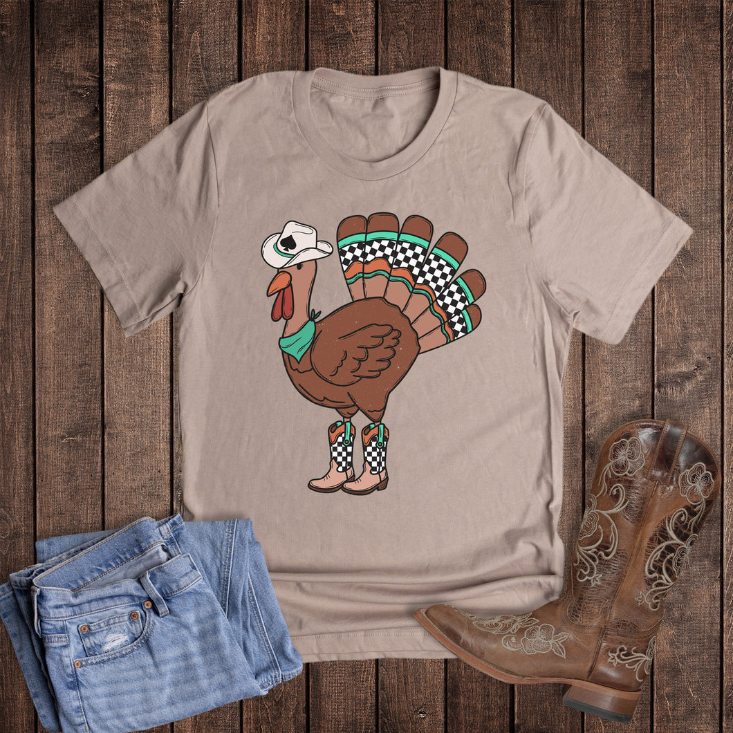 Western Turkey With Cowboy Hat and Boots