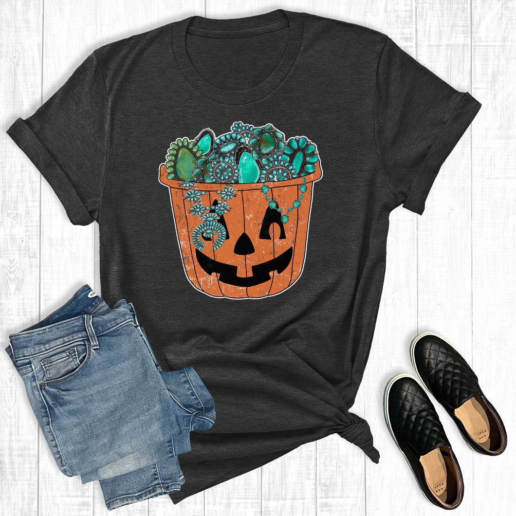 Western Turquoise Pumpkin Bucket