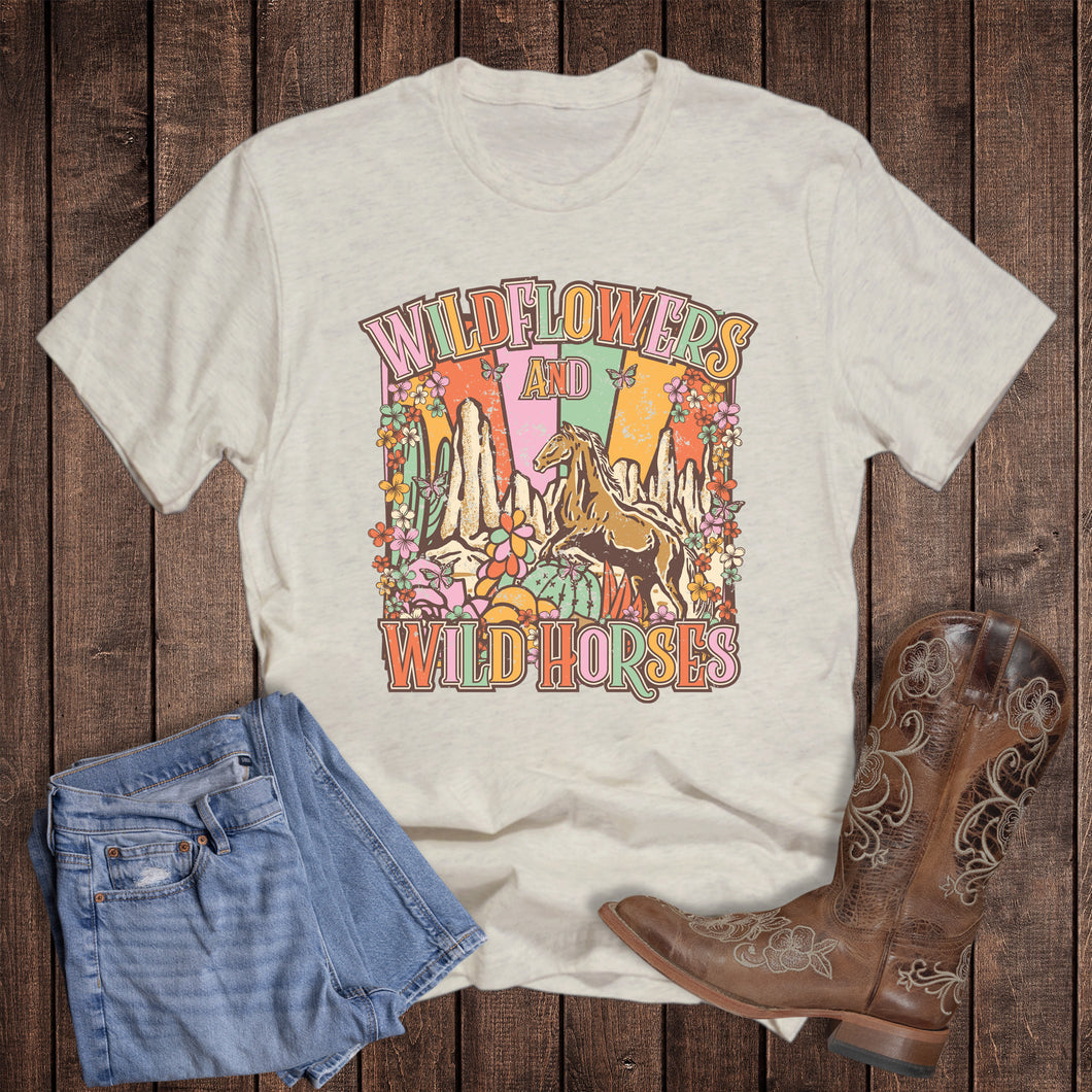 Western Wildflowers and Wild Horses