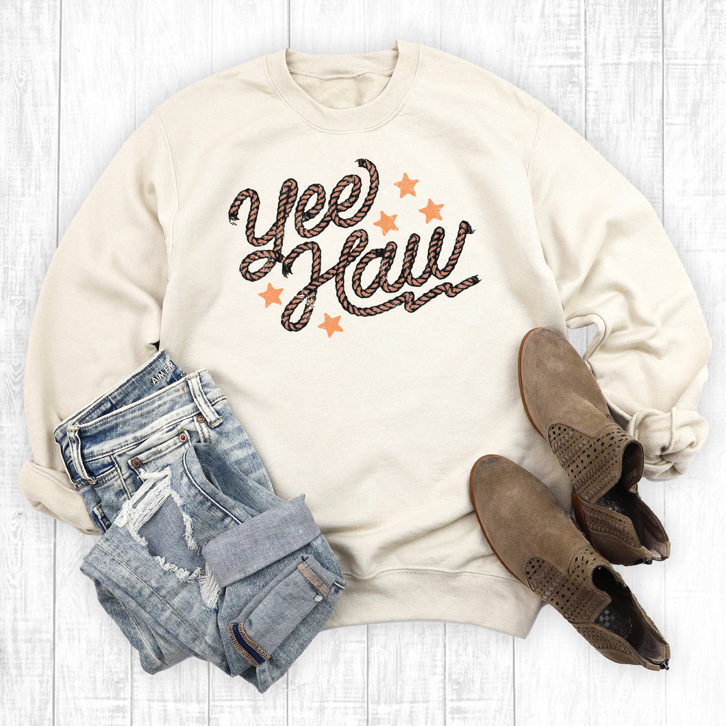 Western Yee Haw Rope Sweatshirt