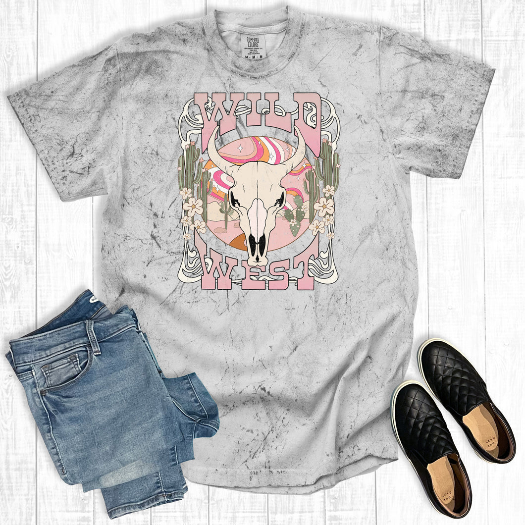 Western Wild West Cow Skull Comfort  Colors