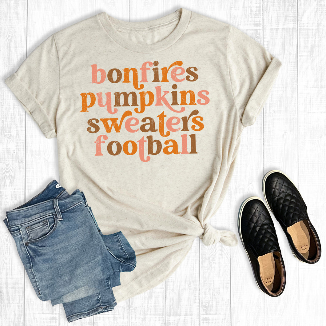 Bonfires Pumpkins Sweaters Football