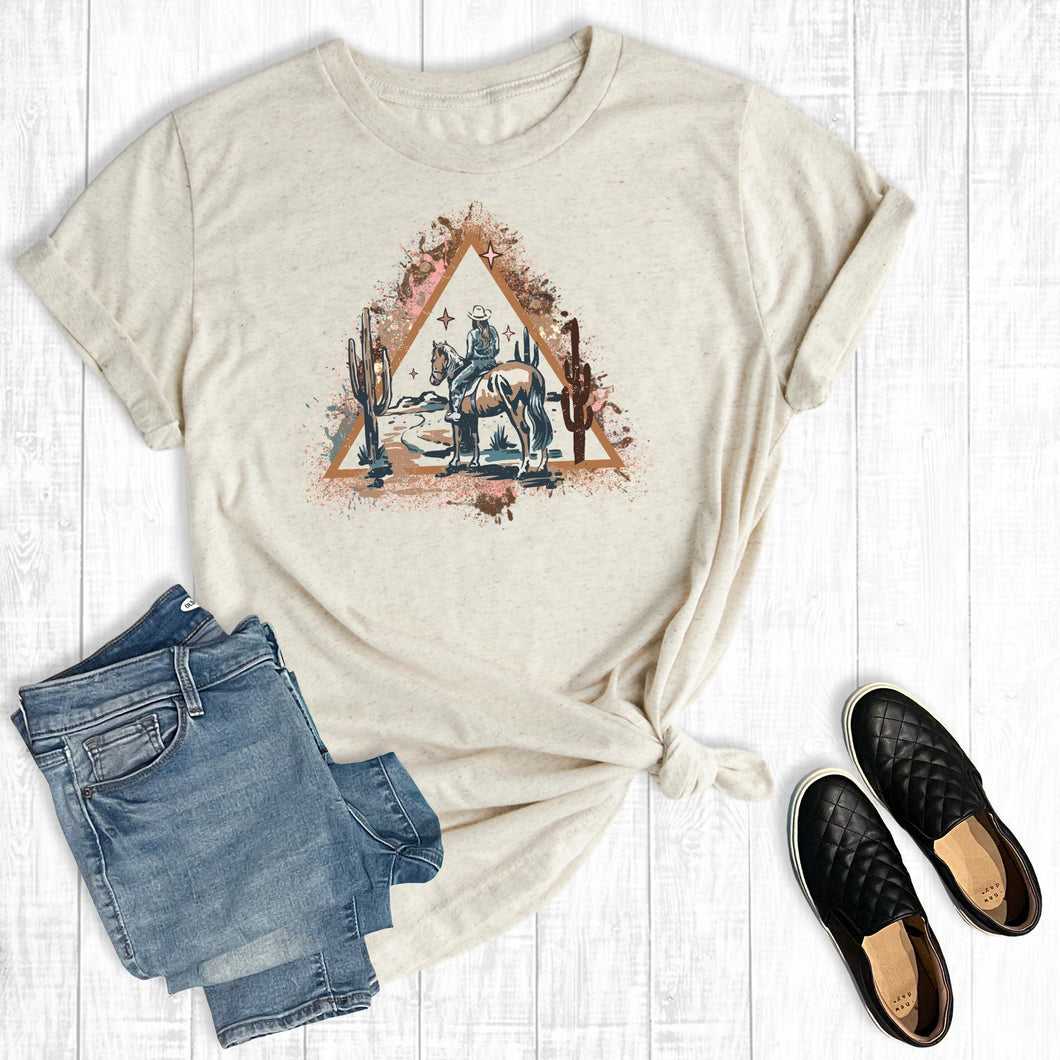 Distressed Western Cowgirl