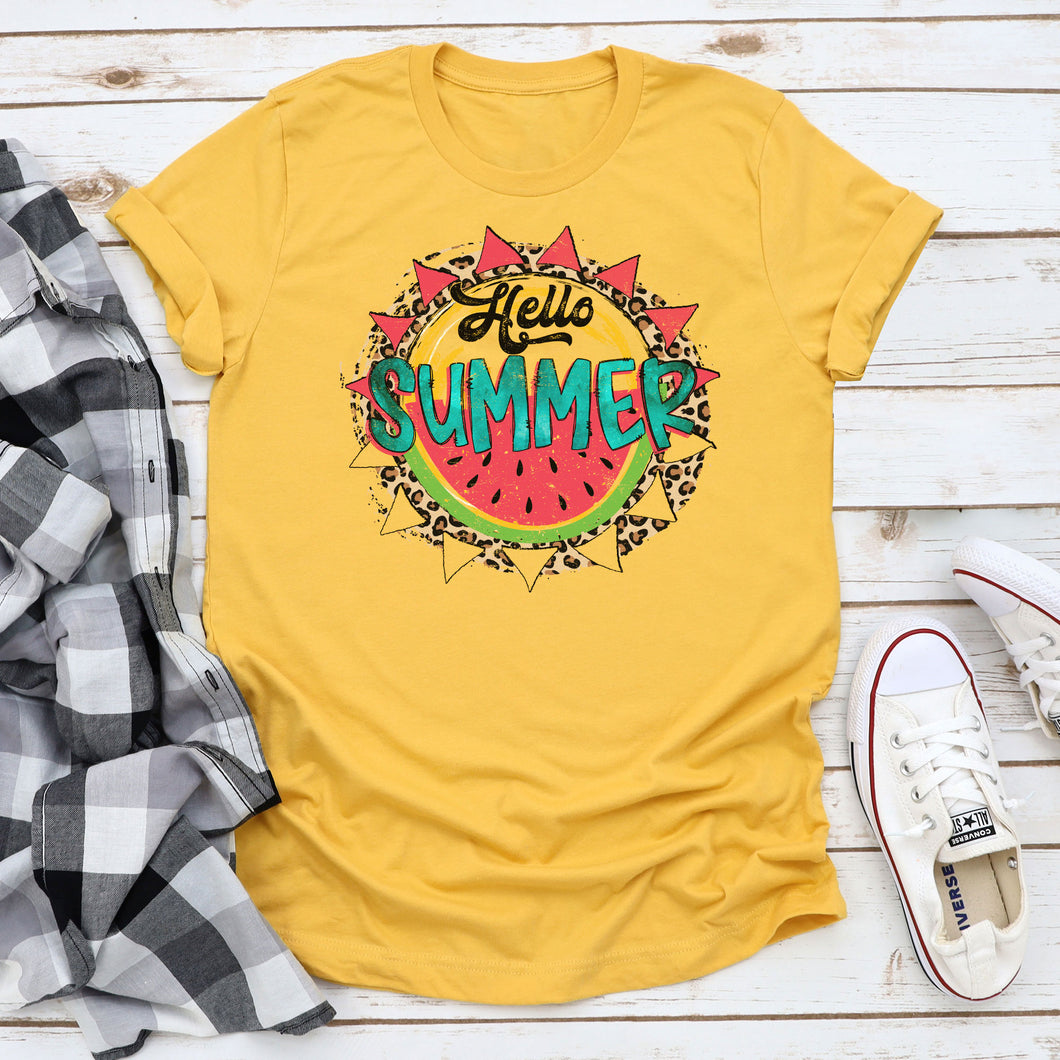 Hello Summer Leopard Watermelon