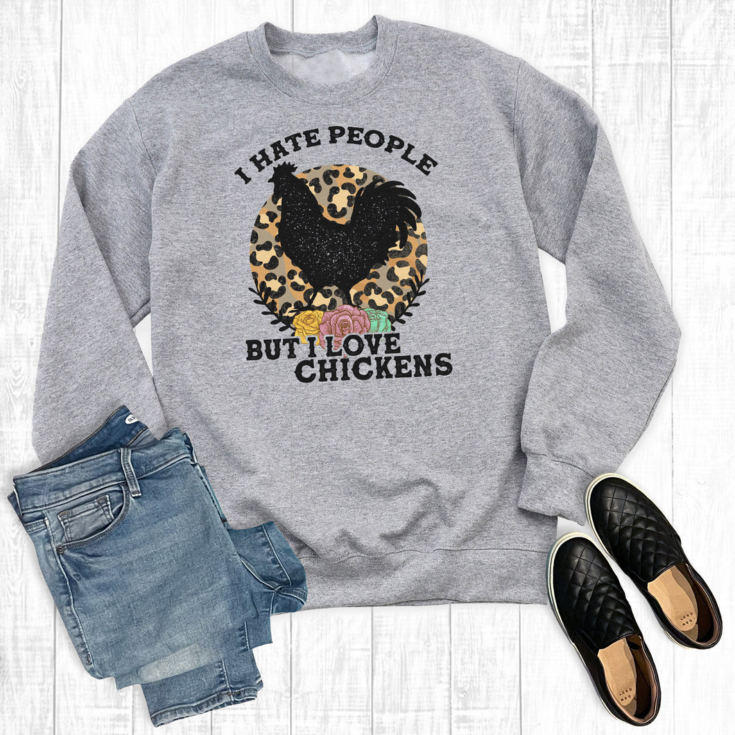 Leopard I Hate People But I Love Chickens